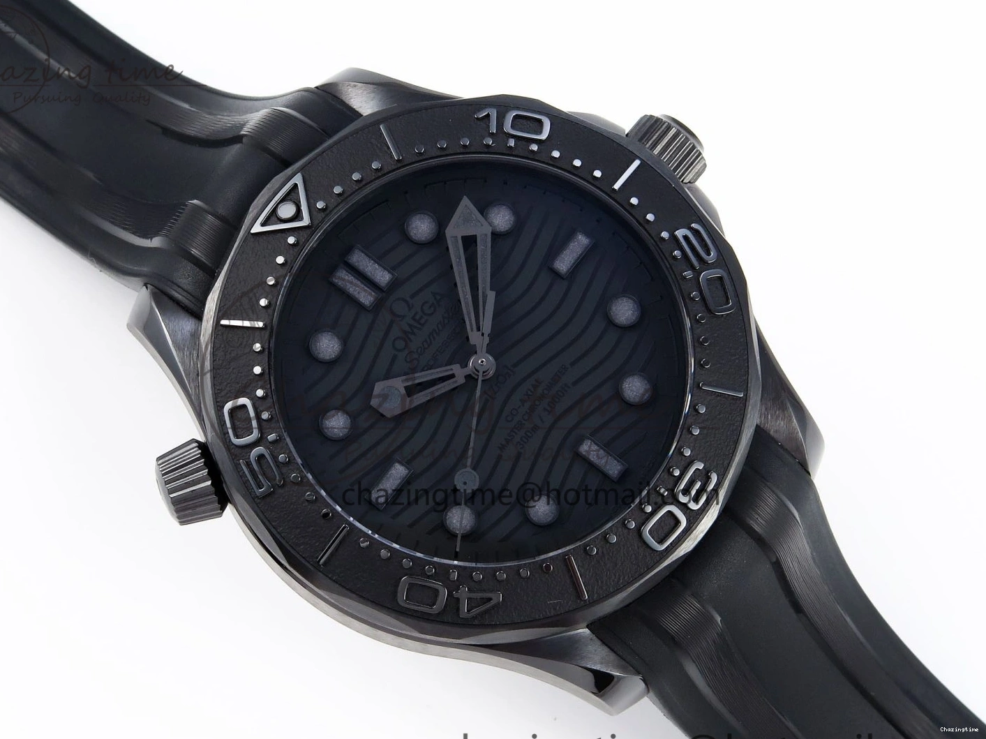 0316 SEAMASTER 300M 43.5MM BLACK CERAMIC VSF 1:1 BEST EDITION BLACK DIAL ON BLACK RUBBER STRAP A FashionForward 7766